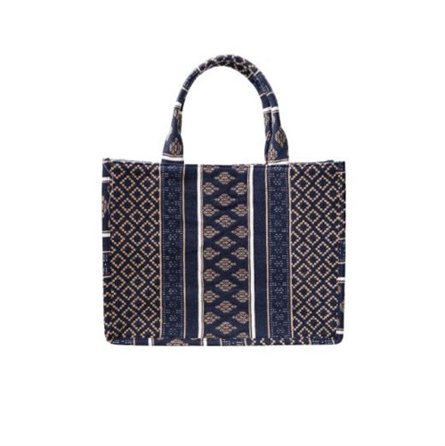 BC Dex Taske/ shopper med Mønster, Navy Mix